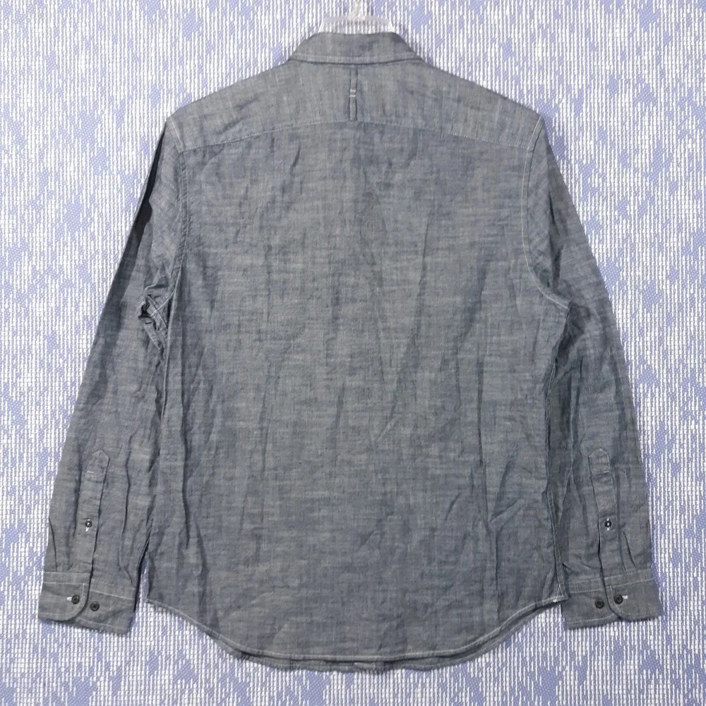 Banana Republic Chambray Shirt Grant Slim Fit Long Sleeve Mens Size Large NEW